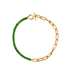 crystal and chain toggle choker