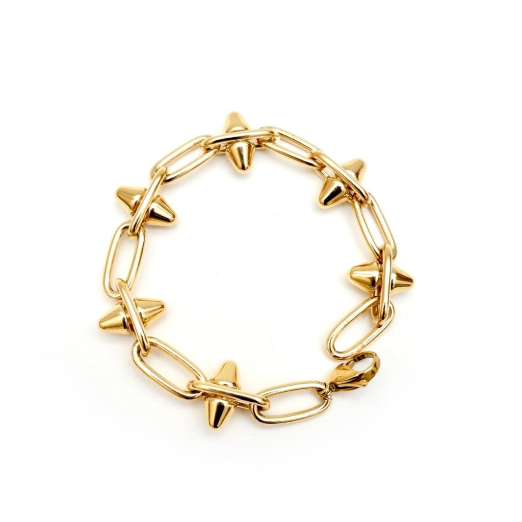 chic large spikes bracelet
