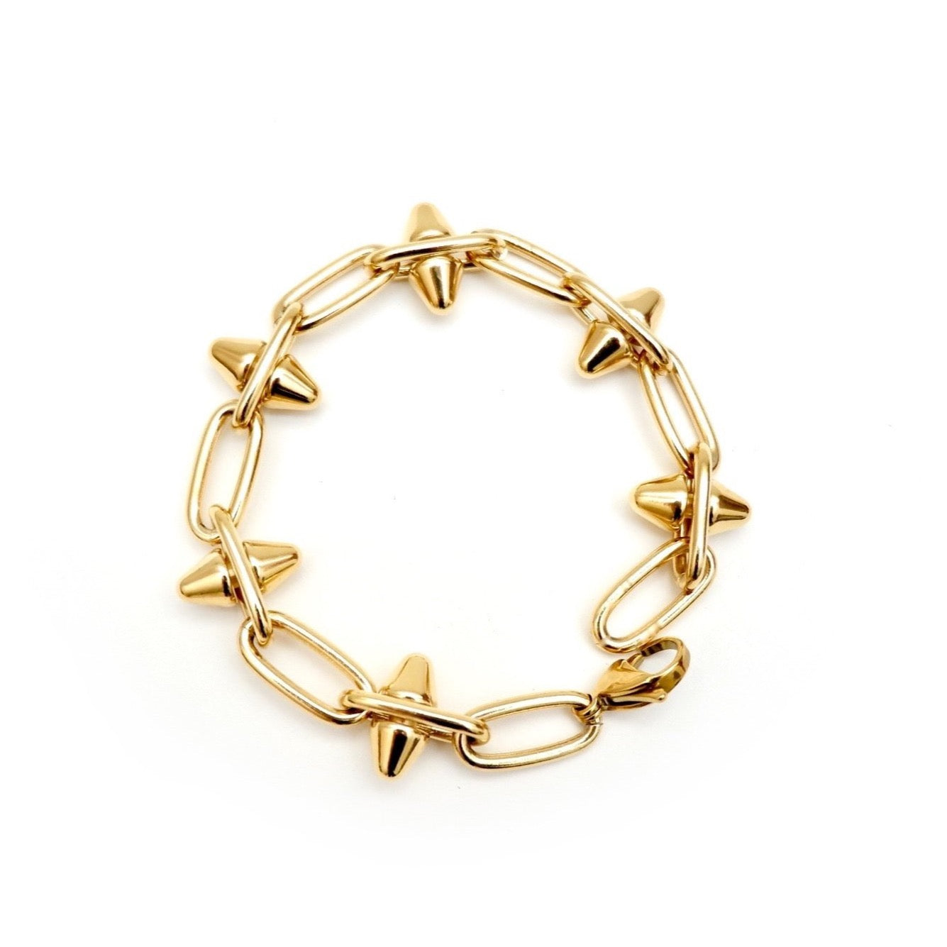 chic large spikes bracelet