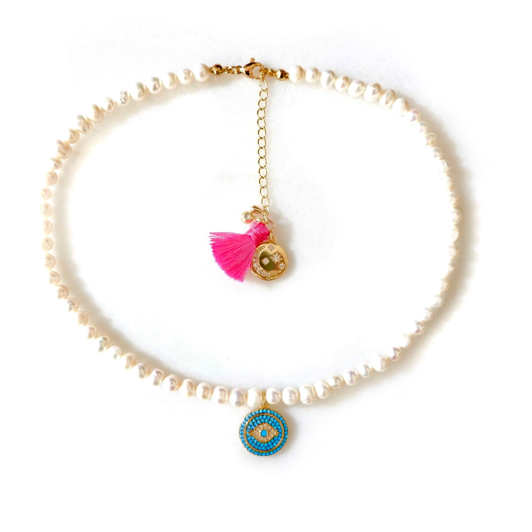eye pearl u choker