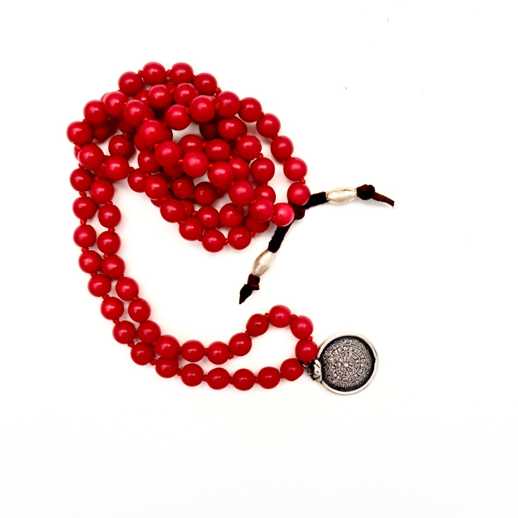 vintage tibetan wheel mens necklace