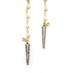 double spikes pearl necklace