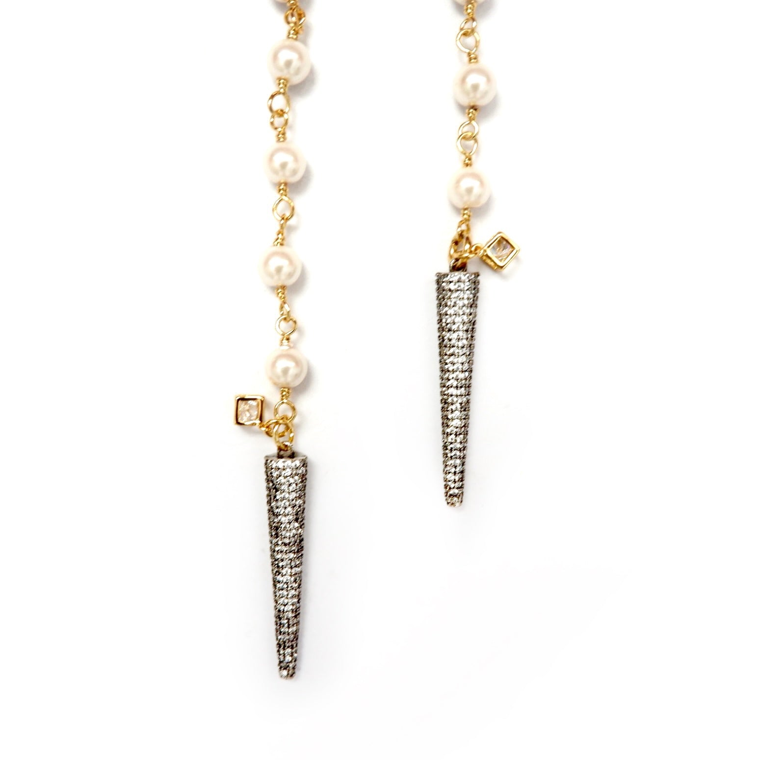 double spikes pearl necklace