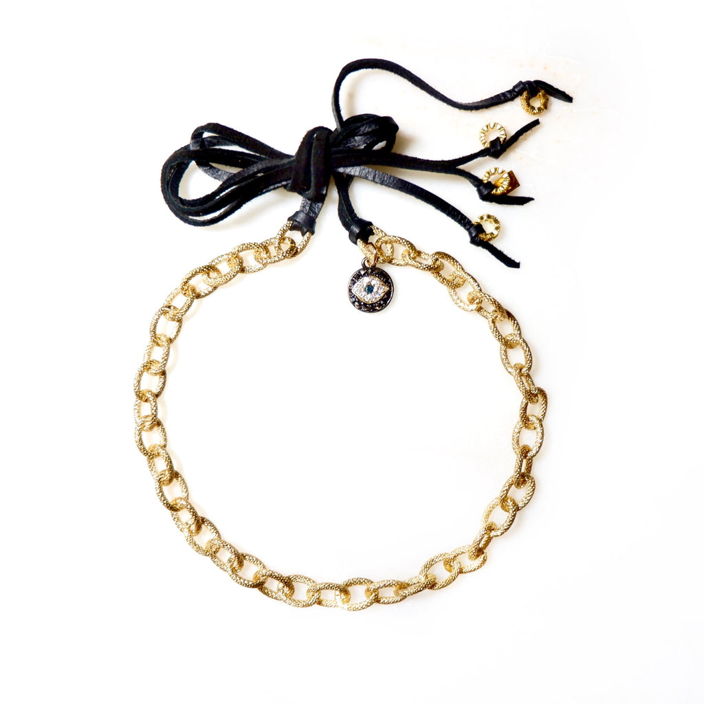 eye bling choker necklace