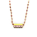 my pink agapi choker necklace