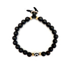 evil eye black onyx mens bracelet