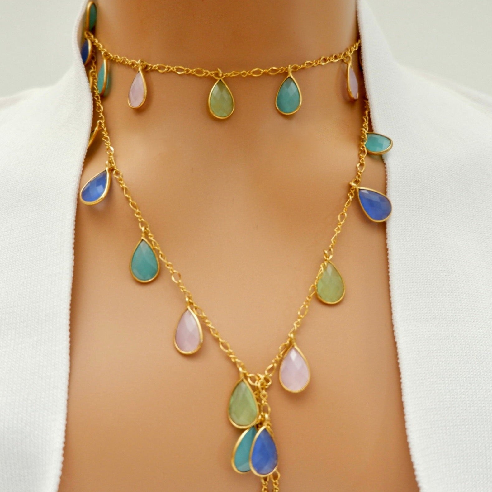 rainbow sweet drops necklace