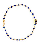 lapis eye anklet
