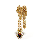 bumble bee and links chain necklace