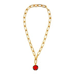 my stylish carnelian clover necklace