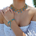 turquoise drops necklace