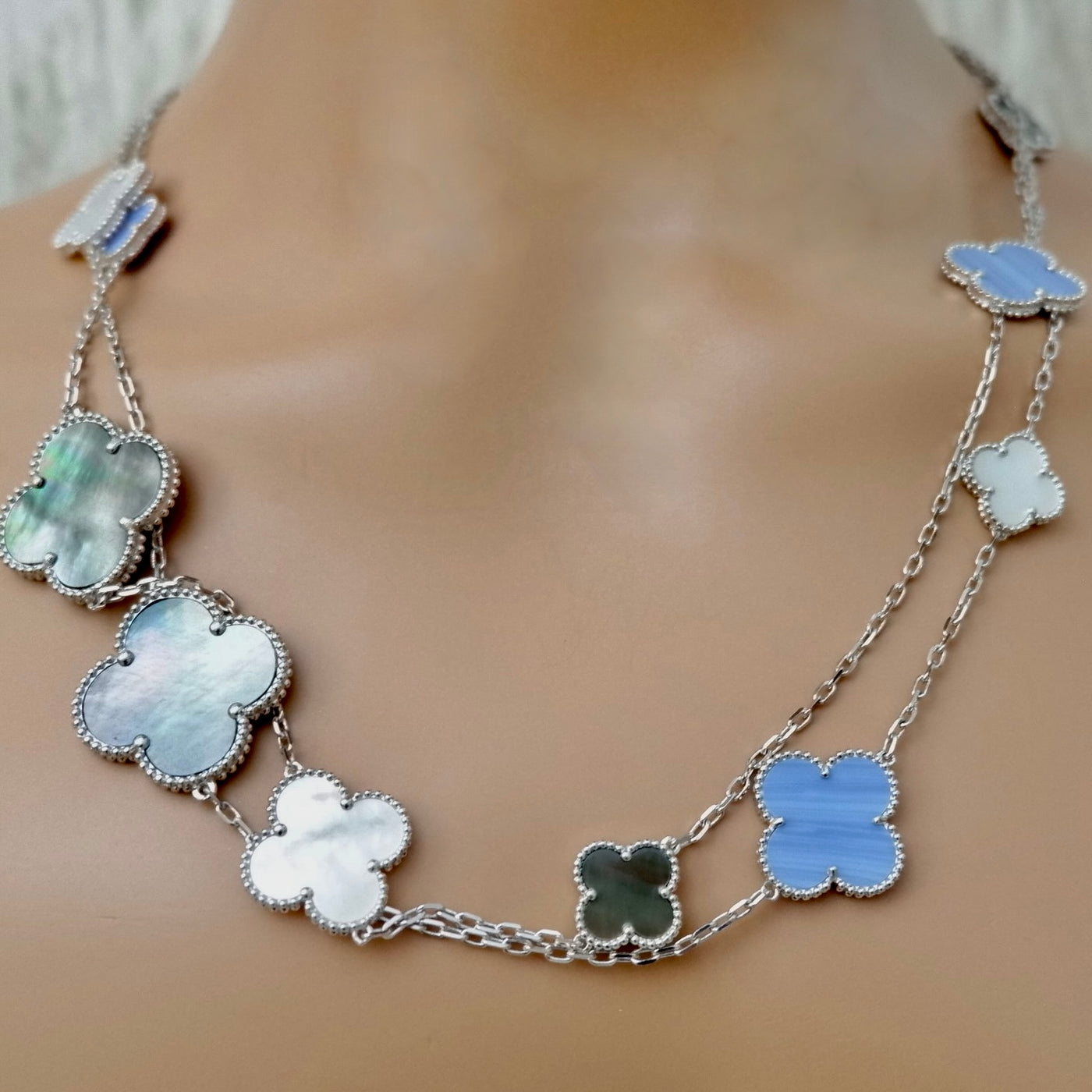 rainbow clover story necklace
