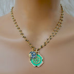 my green octagon necklace