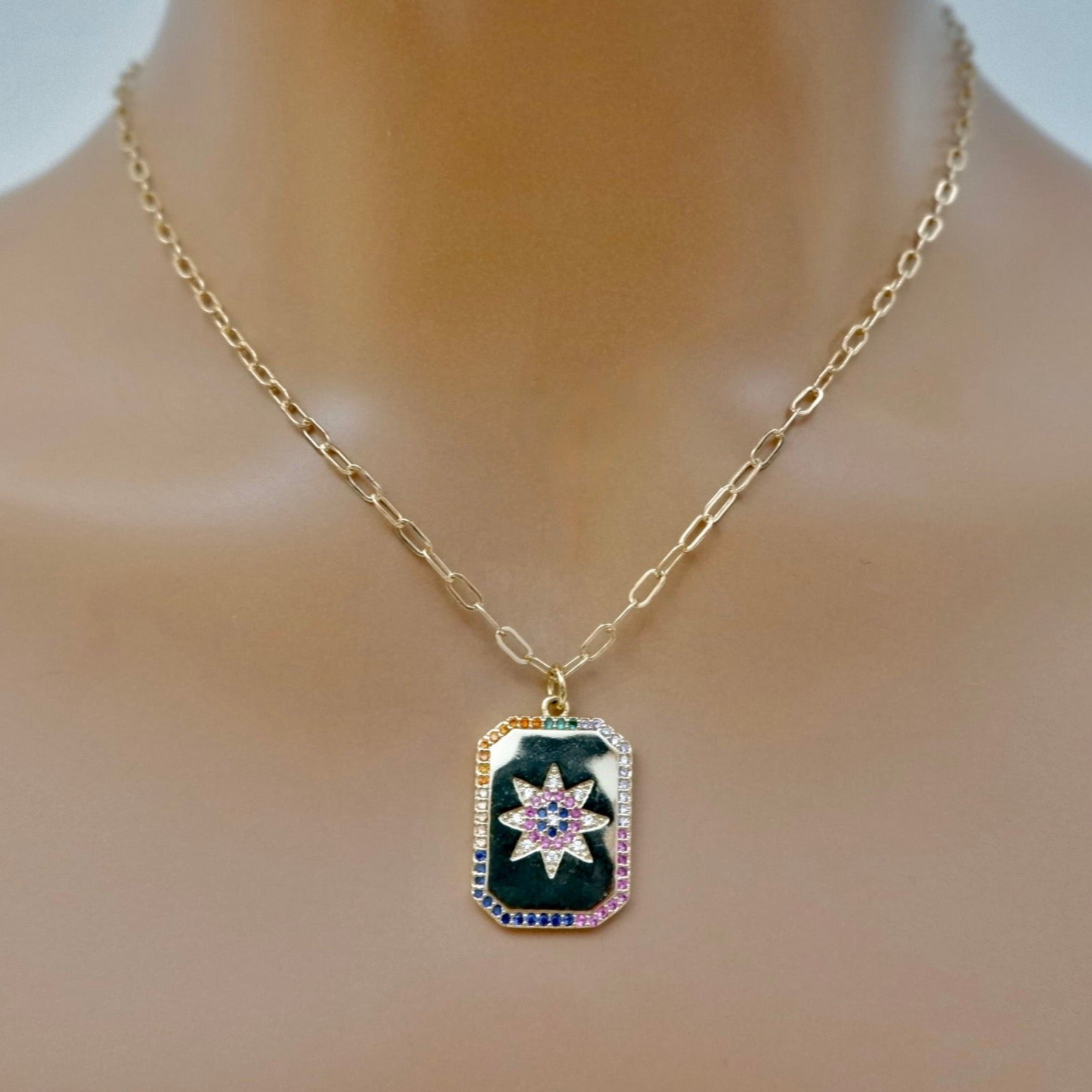 rainbow star necklace