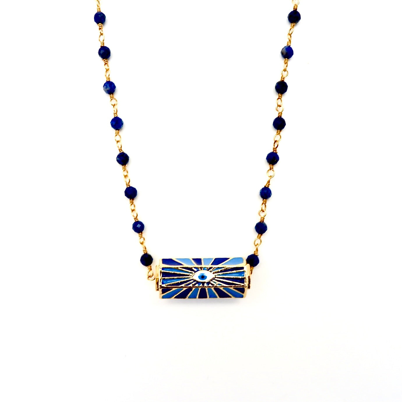 blue agapi choker necklace