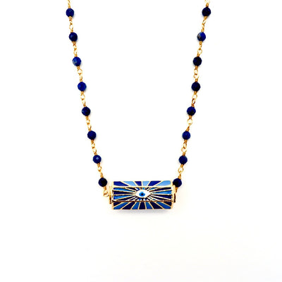 my blue agapi choker necklace