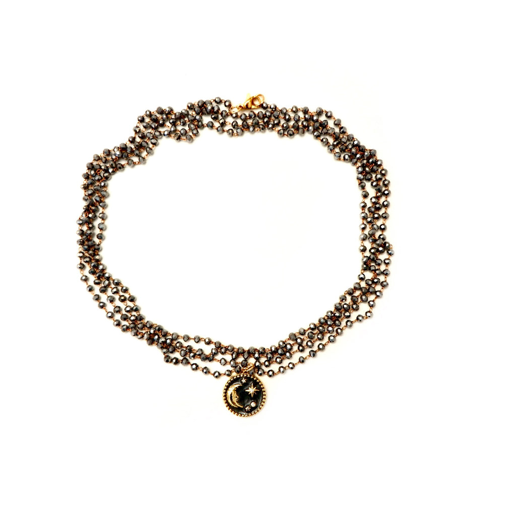 star moon shimmer necklace