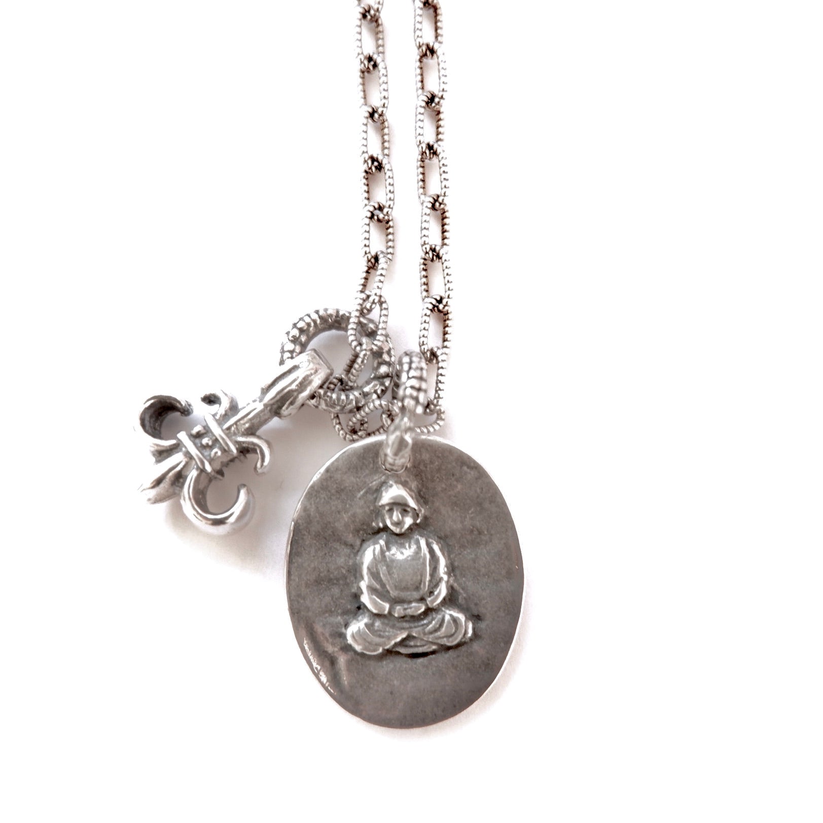 vintage silver mens necklace