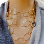 italian gold oval necklace
