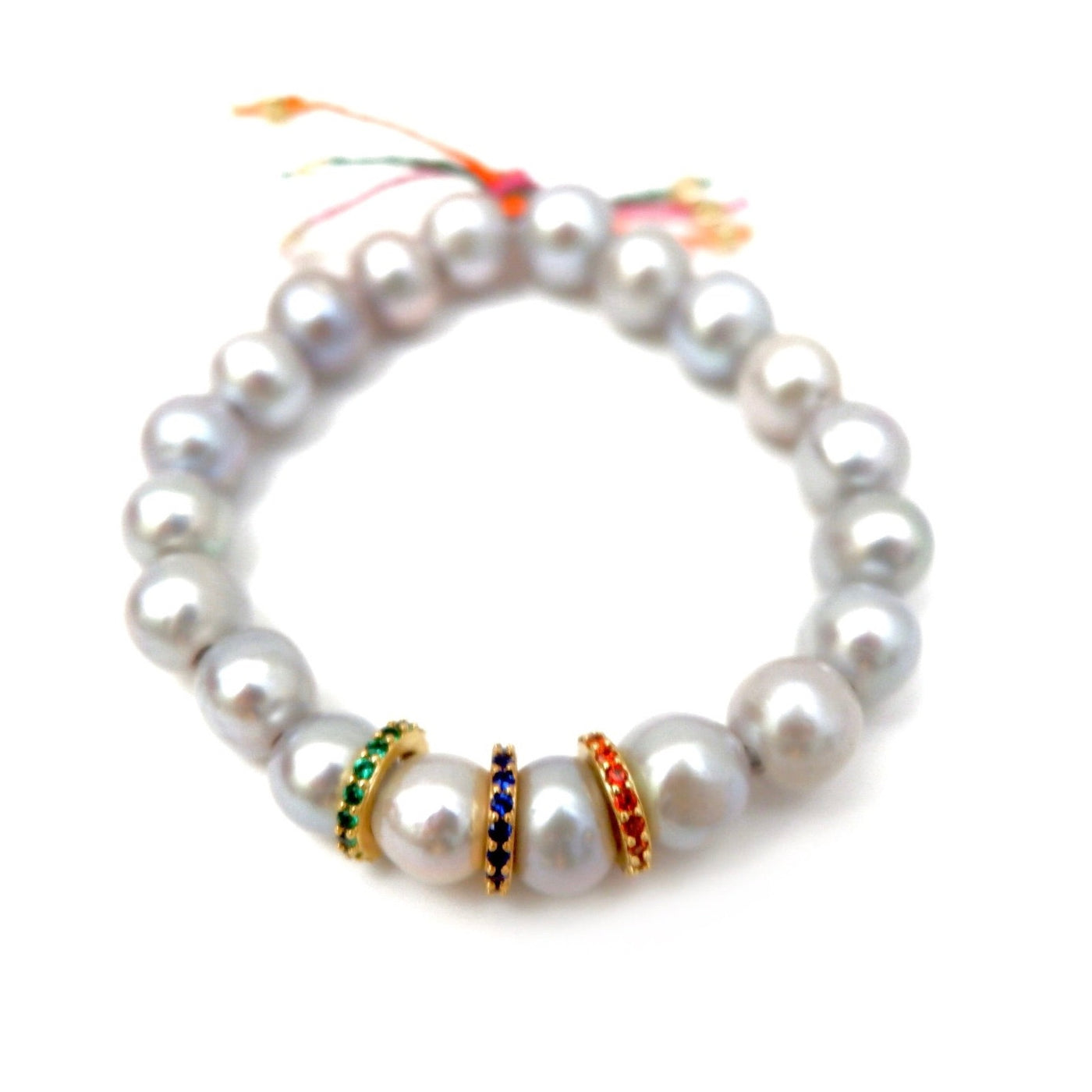 happy gray pearls bracelet