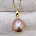 my pink pearl pendant necklace