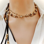 pyrite lover choker necklace