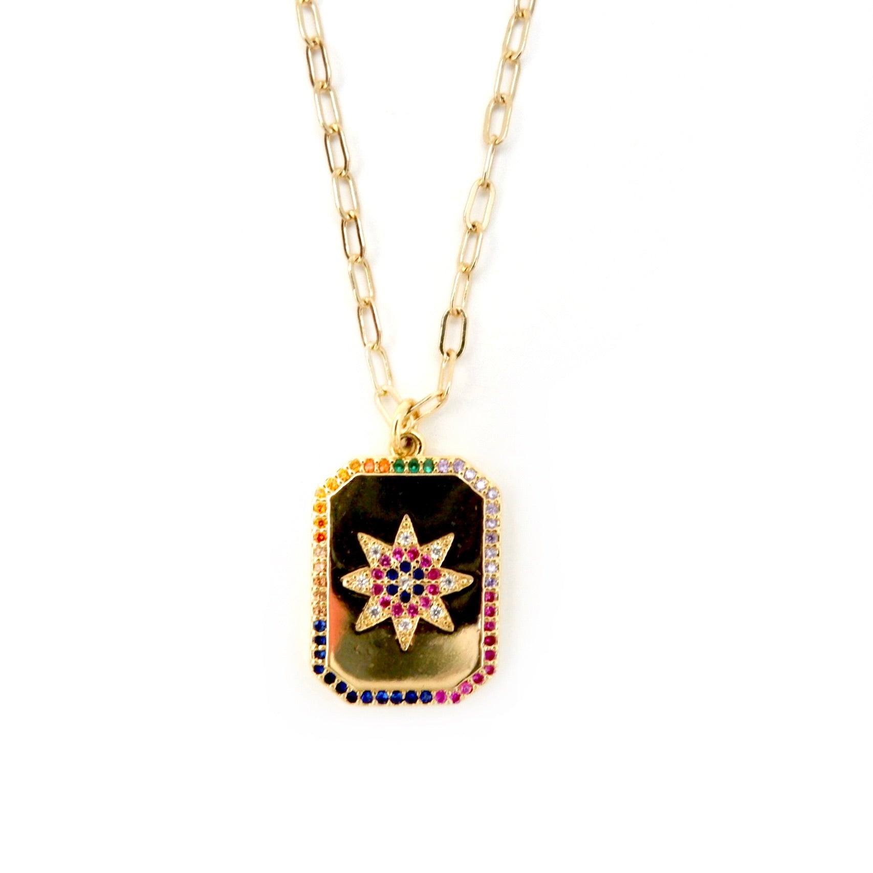 rainbow star necklace