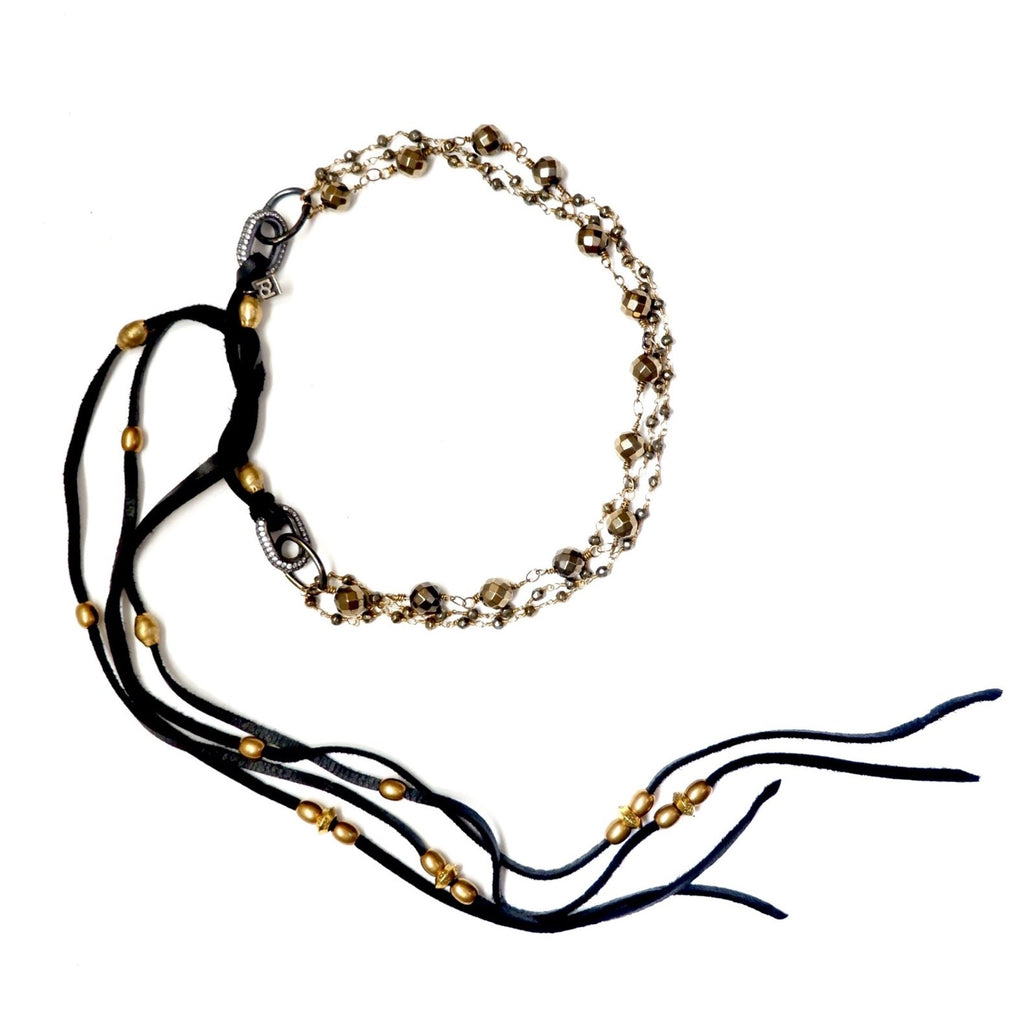 pyrite lover choker necklace
