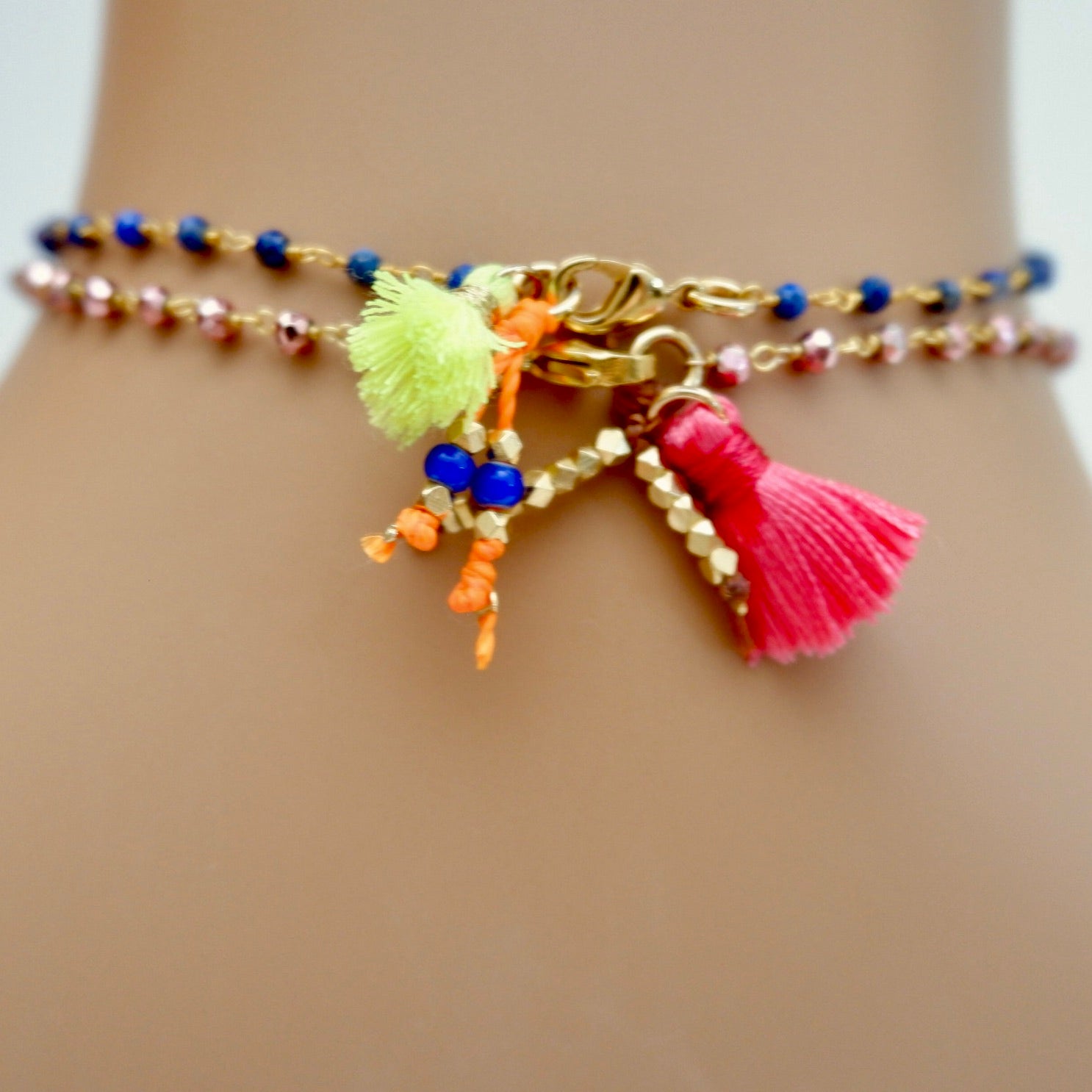 my pink agapi choker necklace