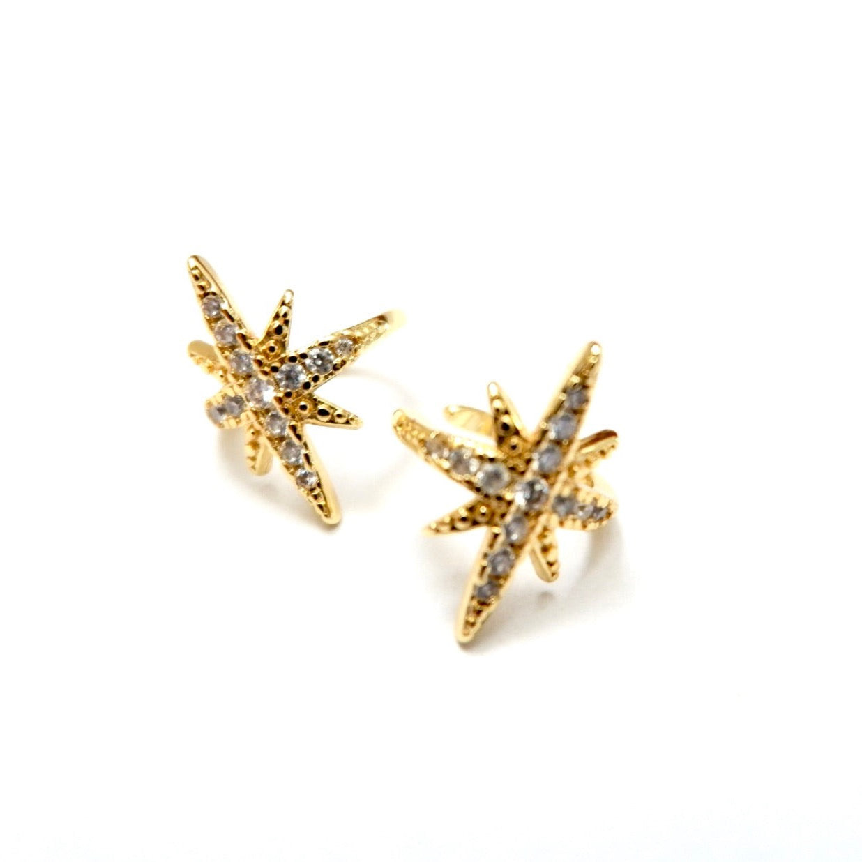 star cuff earrings