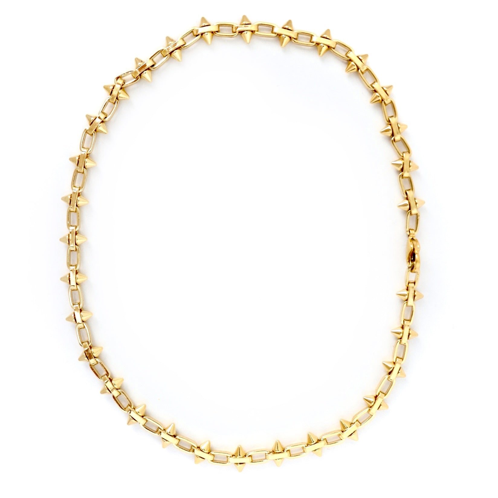 mini spikes chain necklace