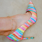 dangling evil eye anklet