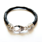 woven black mens bracelet