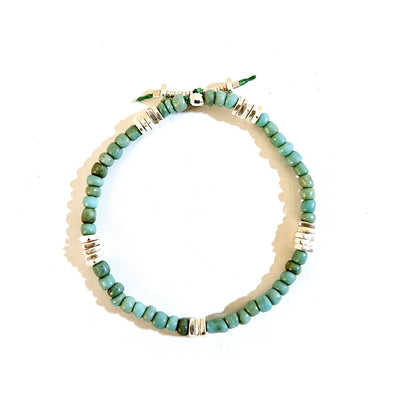 small vintage aqua green mens bracelet