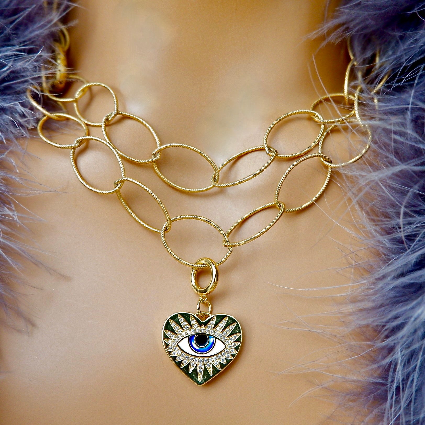 my sweet ovals chain necklace