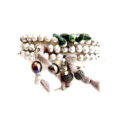chic pearl trio bracelet set