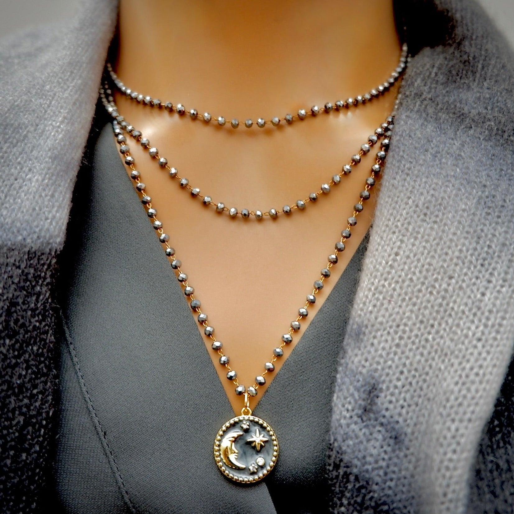 star moon shimmer necklace