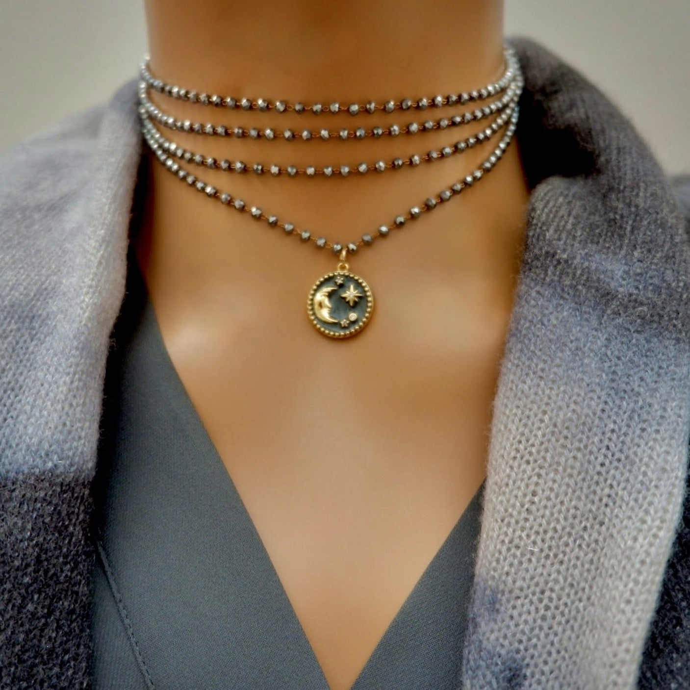 star moon shimmer necklace