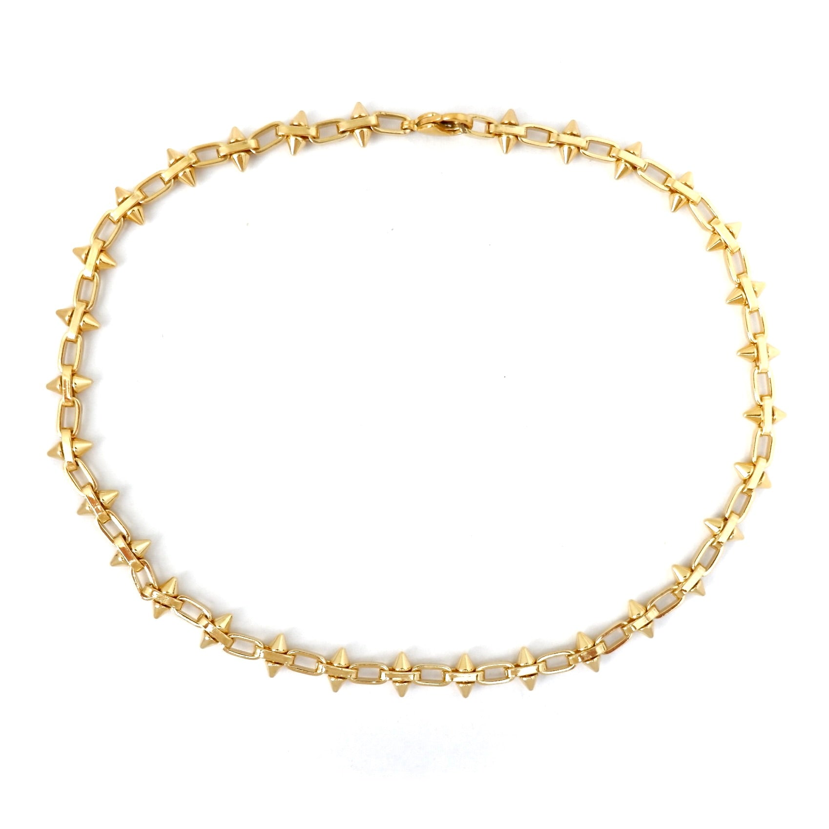 mini spikes chain necklace