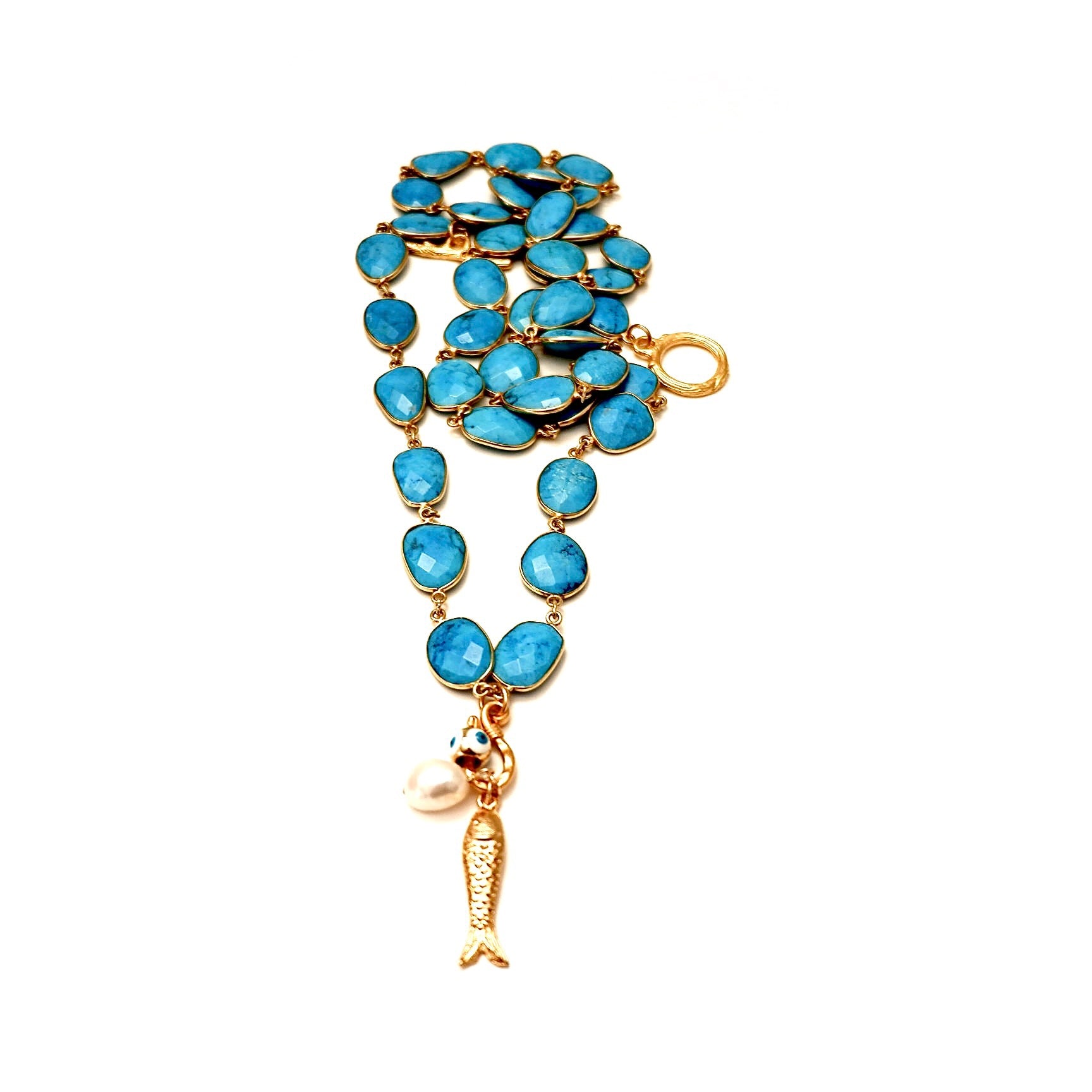 my turquoise fish necklace