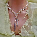 double spikes pearl necklace