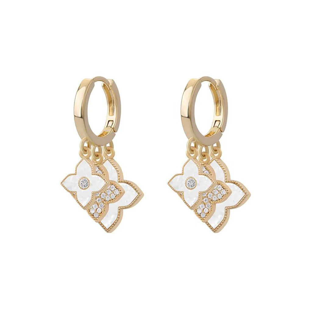 3 dangling clover earrings