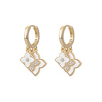 3 dangling clover earrings