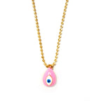 my sweet pink evil eye necklace