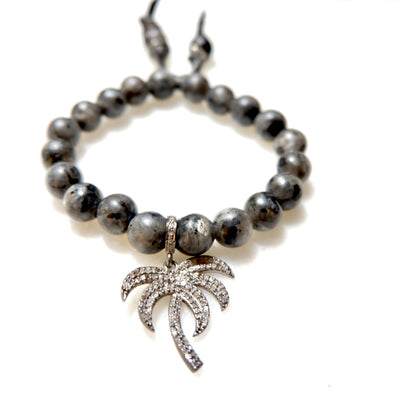 pave palm tree bracelet