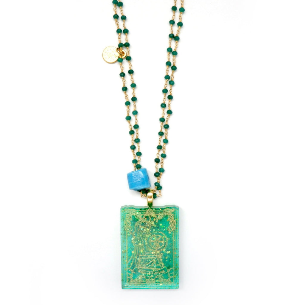 my vintage green necklace
