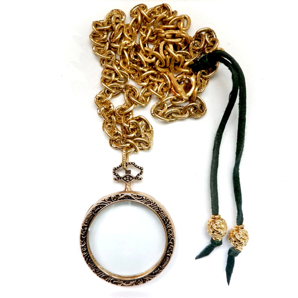 my giant vintage magnifying necklace