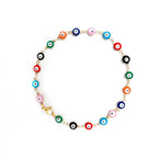 colorful evil eye anklet