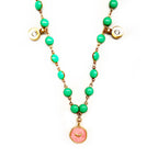 my vintage green happy necklace