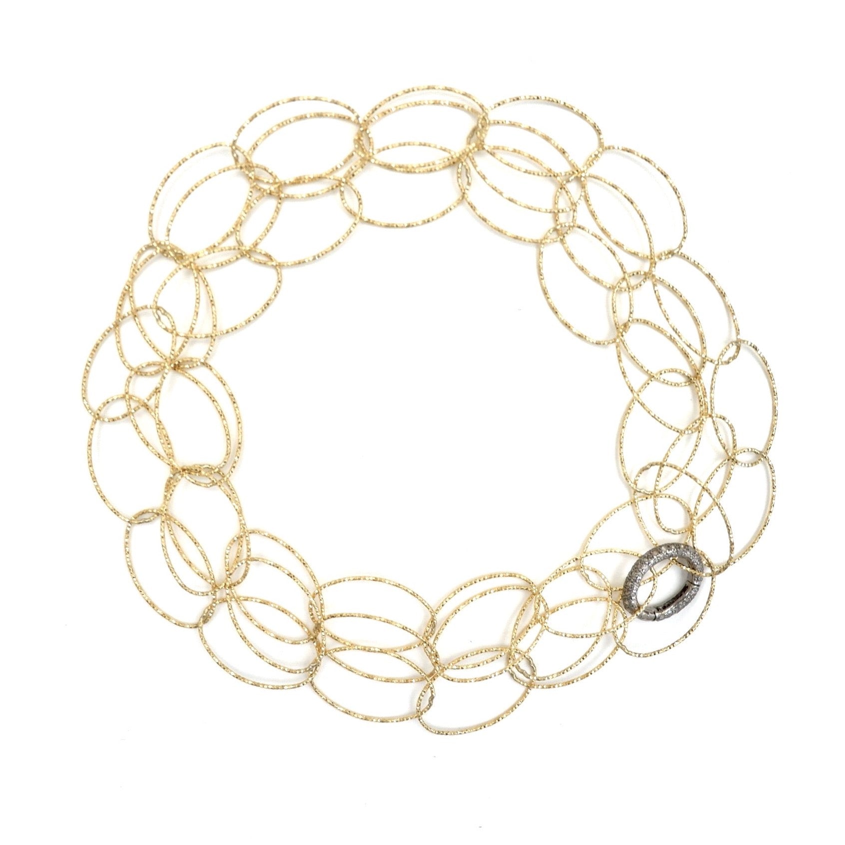 italian gold oval necklace